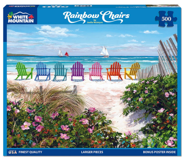 Puzzle Rainbow Chairs – The Lazy Frog